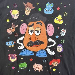 Disney Mr. Potato Head Toy Story T-Shirt Adult L Black Graphic Tee Woody Movie